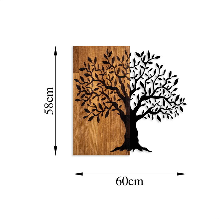Wallity Mysterious Tree - 371 Escultura de Pared de Madera y Metal